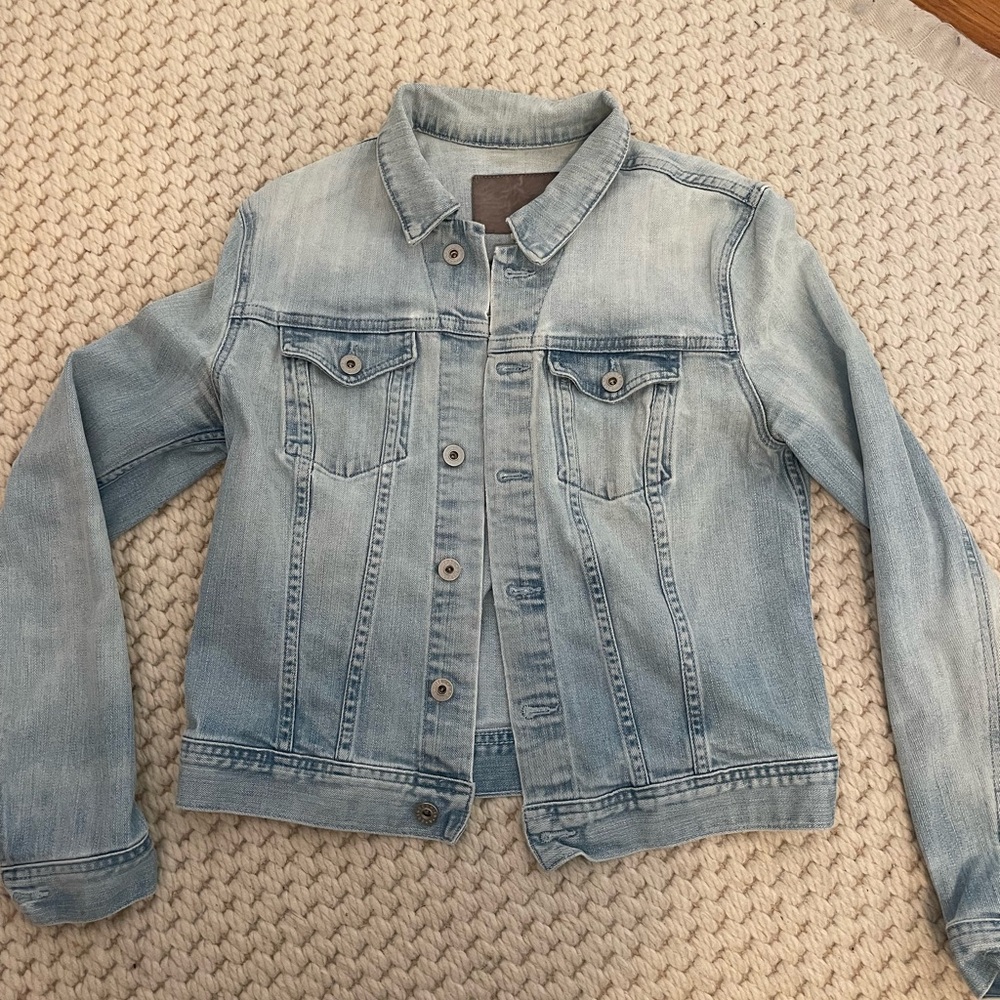 AG Adriano Goldschmied Faded Blue Jean Jacket
